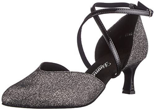 Diamant TANZSCHUHMANUFAKTUR Damen 170-106-520 Tanzschuh, Schwarz Silber, 38 EU (UK 5) von Diamant