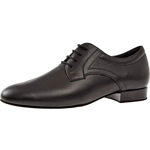 Mod. 085 Herren Tanzschuhe Weite K für extra breite Füße Absatz 2 cm schwarz Nappaleder von Diamant