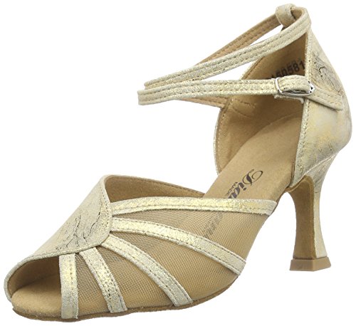 Diamant Damen Latein Tanzschuhe 020-087-017 Standard & Latein, Gold (Gold Magic) von Diamant