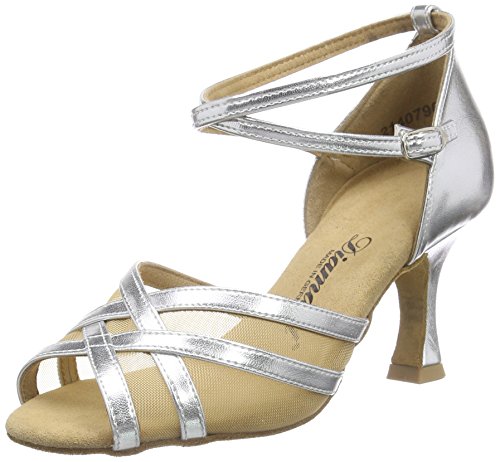 Diamant Damen Latein Tanzschuhe 108-087-013, Damen Tanzschuhe - Standard & Latein, Silber (Silber), 38 2/3 von Diamant