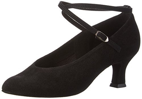 Diamant Damen Tanzschuhe 075-068-001 Standard & Latein, Schwarz (Schwarz), 33 2/3 EU (1.5 UK) von Diamant