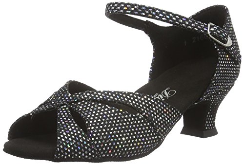 Diamant Damen Tanzschuhe 144-011-183 Standard & Latein, Schwarz (Schwarz-Silber), 34 2/3 EU (2.5 UK) von Diamant