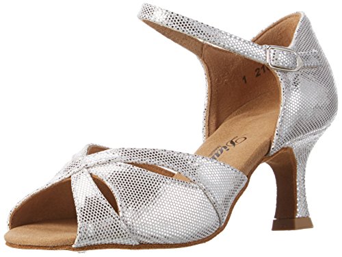 Diamant Damen Tanzschuhe 144-077-246 Standard & Latein, Silber (Weiß-Silber), 34 EU (2 UK) von Diamant