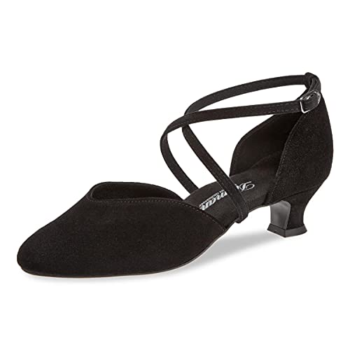 Diamant Damen Tanzschuhe 170-112-001-V - Veloursleder Schwarz - Extra Weit - 4,2 cm Spanish - Größe: UK 5 von Diamant