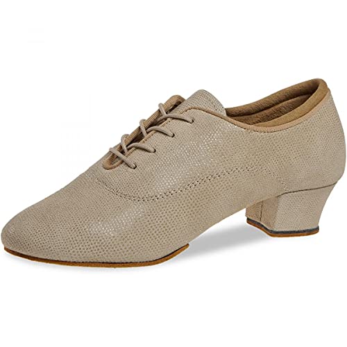 Diamant Damen Tanzschuhe 185-234-120-A - Veloursleder Beige - 3,7 cm Cuban - Größe: UK 6,5 von Diamant