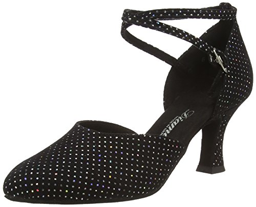 Diamant Damen Tanzschuhe Standard & Latein , Schwarz (Schwarz/Multicolor) , 33 1/3 EU (1.5 UK) von Diamant