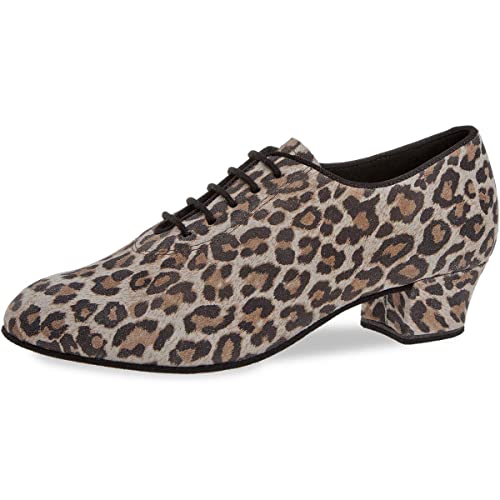 Diamant Damen Trainerschuhe 093-034-543-A - Veloursleder Leoparden-Print - 3,7 cm Blockabsatz - Made in Germany EU 35,5 von Diamant
