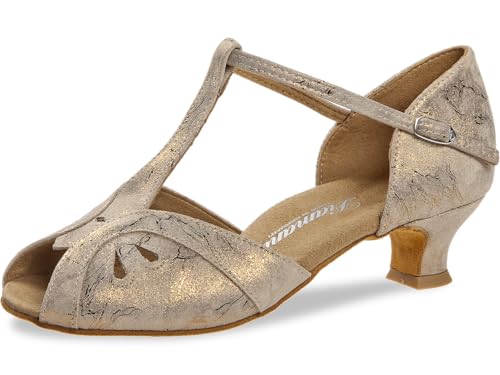 Diamant Mädchen Damen Tanzschuhe Standard & Latein, Braun (Bronze Magic) von Diamant