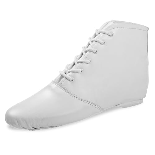 Diamant Gardestiefel in weiß Leder mit geteilter Gummisohle Turniertauglicher Garde-, Show- & Jazztanzstiefel (Weiß, EU Schuhgrößensystem, Grundschulkind, Numerisch, M, 26) von Diamant