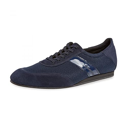 Diamant Herren Tanz Sneakers 192-425-582-V - Veloursleder/Mesh Navy-Blau - 1,5 cm Keilabsatz - VarioSpin Sohle - Größe: UK 10,5 von Diamant