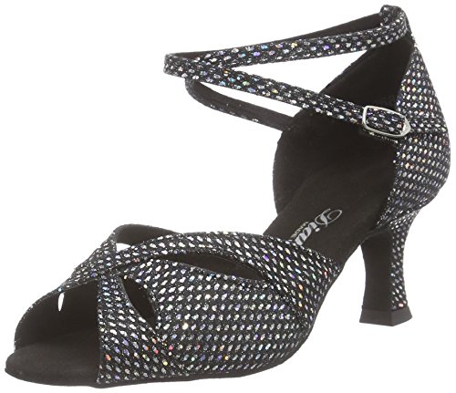 Diamant Diamant Damen Latein Tanzschuhe, Damen Tanzschuhe Standard & Latein, Schwarz (schwarz-silber), 33 2/3 EU (1.5 UK) von Diamant
