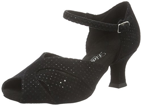 Diamant Mädchen Damen Tanzschuhe 011-064-156 Standard & Latein, Black Black von Diamant