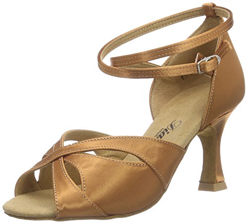 Diamant Mädchen Damen Tanzschuhe 141-087-379 Standard & Latein, Braun (Dark Tan) von Diamant