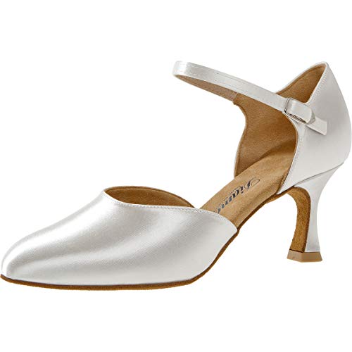 Diamant Standard Tanzschuhe 051-085-092 weiss satin Gr. 8 von Diamant