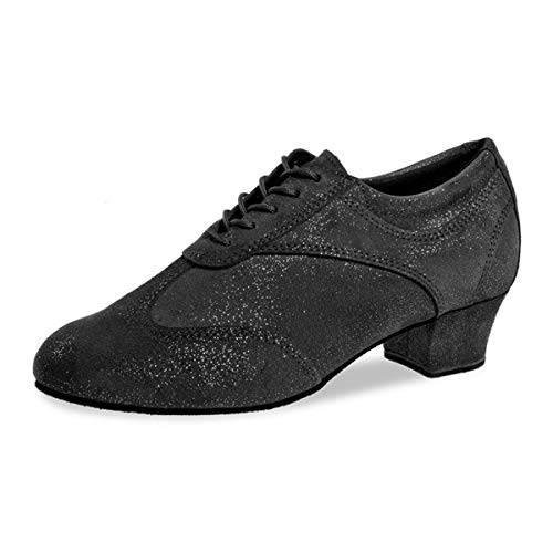 Diamant Damen Trainerschuhe 183-034-550-A - Veloursleder Schwarz - 3,7 cm Cuban Absatz - Special Edition - UK 5,5 von Diamant