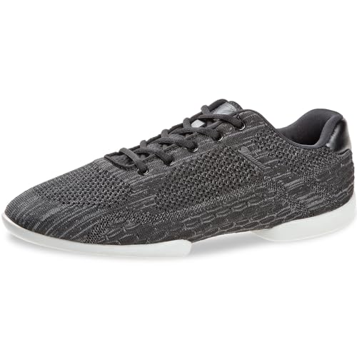 Diamant Unisex Split-Sole Dance Sneakers Tune Grau - hochwertiges Mesh-Material - Geteilte Sohle mit Spin-Points (Schwarz/Grau meliert, EU Schuhgrößensystem, Erwachsene, Damen, Numerisch, M, 39.5) von Diamant