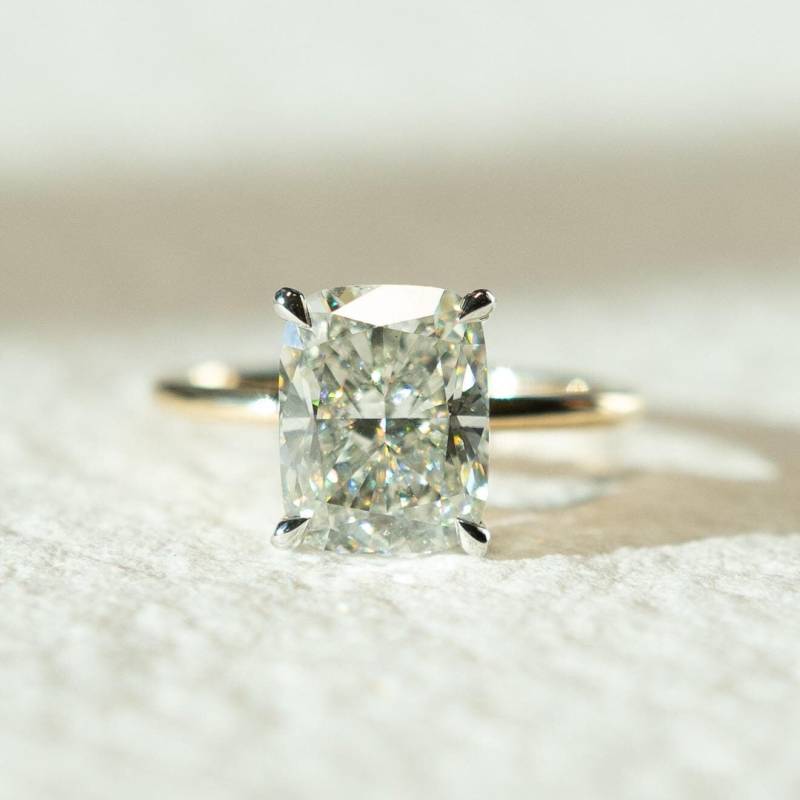 3Ct Elongated Cushion Cut Lab Grown Diamond Engagement Ring Igi Certified Vs Wedding For Women Anniversary von Diamantglanz