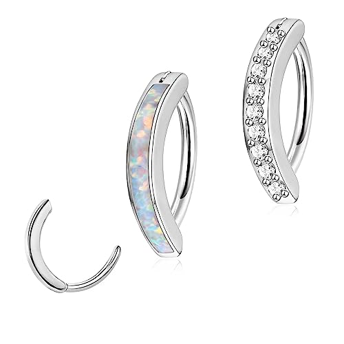 Diamday 14G Chirurgenstahl Clicker Bauchnabelpiercing für Damen, Baumelnd Gold Cute CZ Opal Herz Schmetterling Bauchnabel Piercing, Umgekehrte Gebogene Nabel Ringe Barbell Body Piercing Schmuck von Diamday