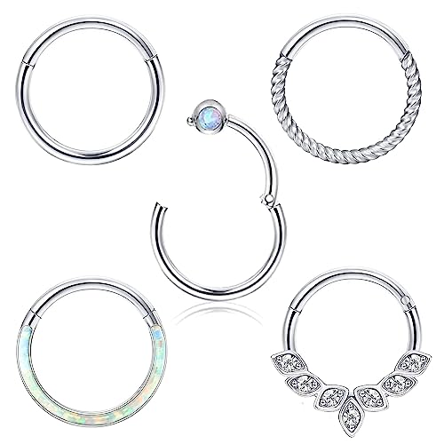 Diamday 18G 16G Nasenringe für Frauen Männer Septum Ringe aus Chirurgenstahl Knorpel ReifenOhrringe Helix Lippen Muschel Piercing Schmuck 8MM 10MM von Diamday