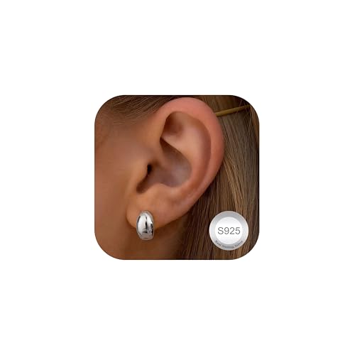 Diamday Goldene Creolen Ohrringe für Damen Tropfen Ohrringe Gold Silber Chunky Statement Ohrringe Creolen Dupes Ohrstecker Leichte Wassertropfen Hollow Ohrringe Hypoallergene Dicke Creolen Hängend von Diamday