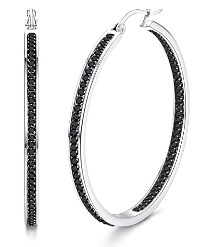 Dimaday Große Creolen Edelstahl Creolen für Frauen Multicolor Strass Creolen Nette Huggie Ohrringe Schmuck-Set 35MM/40MM/50MM Dimaday Große Creolen Edelstahl Creolen für Frauen Multicolor Strass Creolen Nette Huggie Ohrringe Schmuck-Set 35MM/40MM/50MM von Diamday