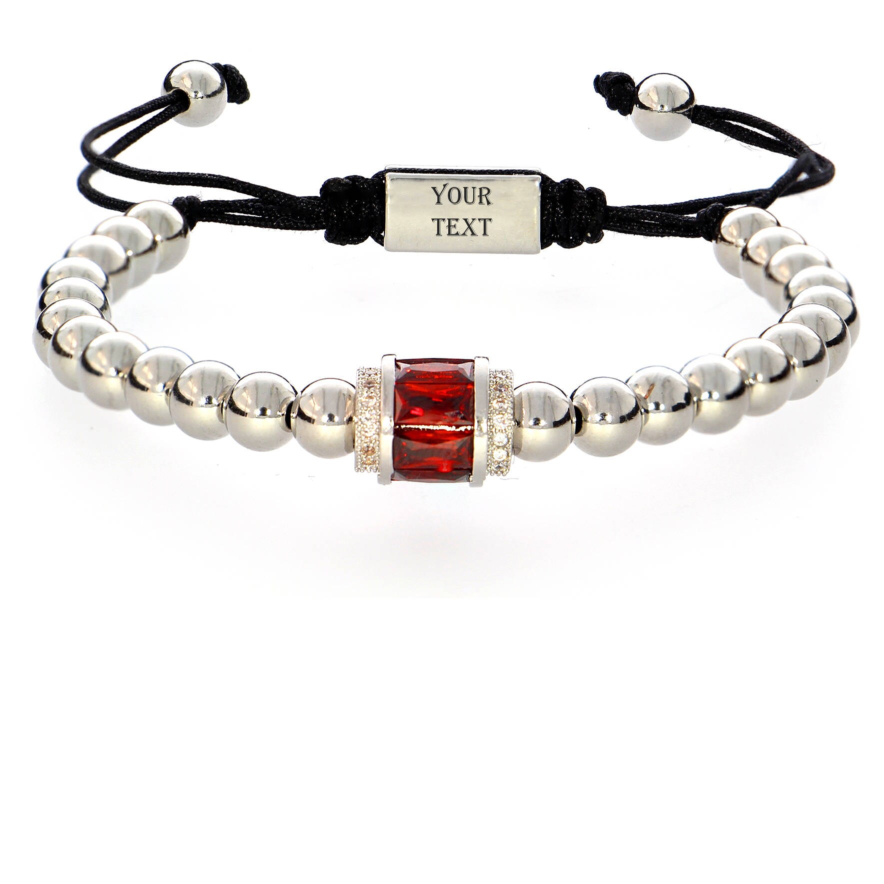 Kostenlose Individuelle Gravur Bead Shambhalla Stil Ziehen & Gebunden Armband Adjustabletext Größe Individuell Graviert Name Id Text Datum Erste von Diamdealer