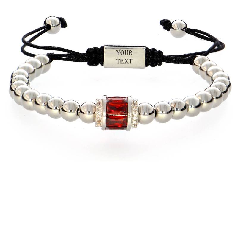 Kostenlose Individuelle Gravur Bead Shambhalla Stil Ziehen & Gebunden Armband Adjustabletext Größe Individuell Graviert Name Id Text Datum Erste von Diamdealer