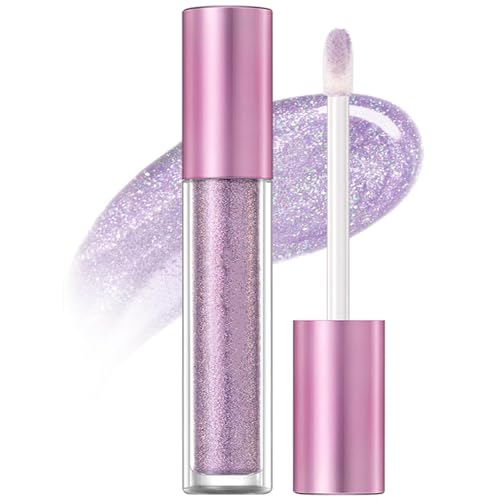 Holographic Lip Gloss - Holographic Pink Pulsar Glitter Lip Gloss,Long Lasting Waterproof,for a Sparkly Finish for Women Girls (#3) von Diameleo