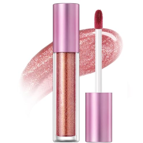 Holographic Lip Gloss - Holographic Pink Pulsar Glitter Lip Gloss,Long Lasting Waterproof,for a Sparkly Finish for Women Girls (#5) von Diameleo