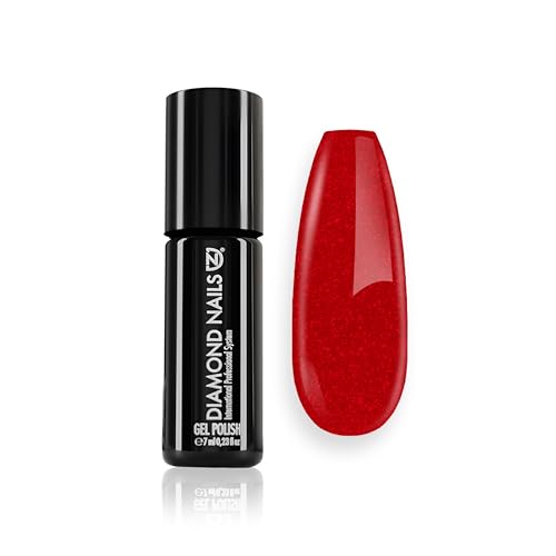 Diamond Nails - UV Nagellack - CHRISTMAS MIRACLE RED - 7 ml - Extra Widerstandsfähig - Premium Shellac für langanhaltenden Glanz - Gel Nägel & UV Lacke in perfekter Studioqualität von Diamond Nails