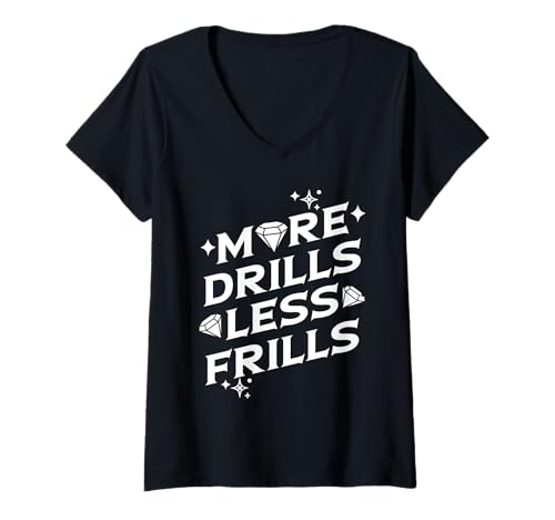 Damen Diamond Painting Künstler More Drills Less Frills Diamond T-Shirt mit V-Ausschnitt Damen Diamond Painting Künstler More Drills Less Frills Diamond T-Shirt mit V-Ausschnitt von Diamond Painting T-shirts Designs