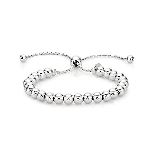 Diamond Treats Kugelarmband für Damen und Mädchen, 925 Sterling Silber Armband für Frauen, Italienisches Design Bead-Armband mit 5 mm Perlen, Sterling Silber Schmuck-Geschenke für Frauen von Diamond Treats