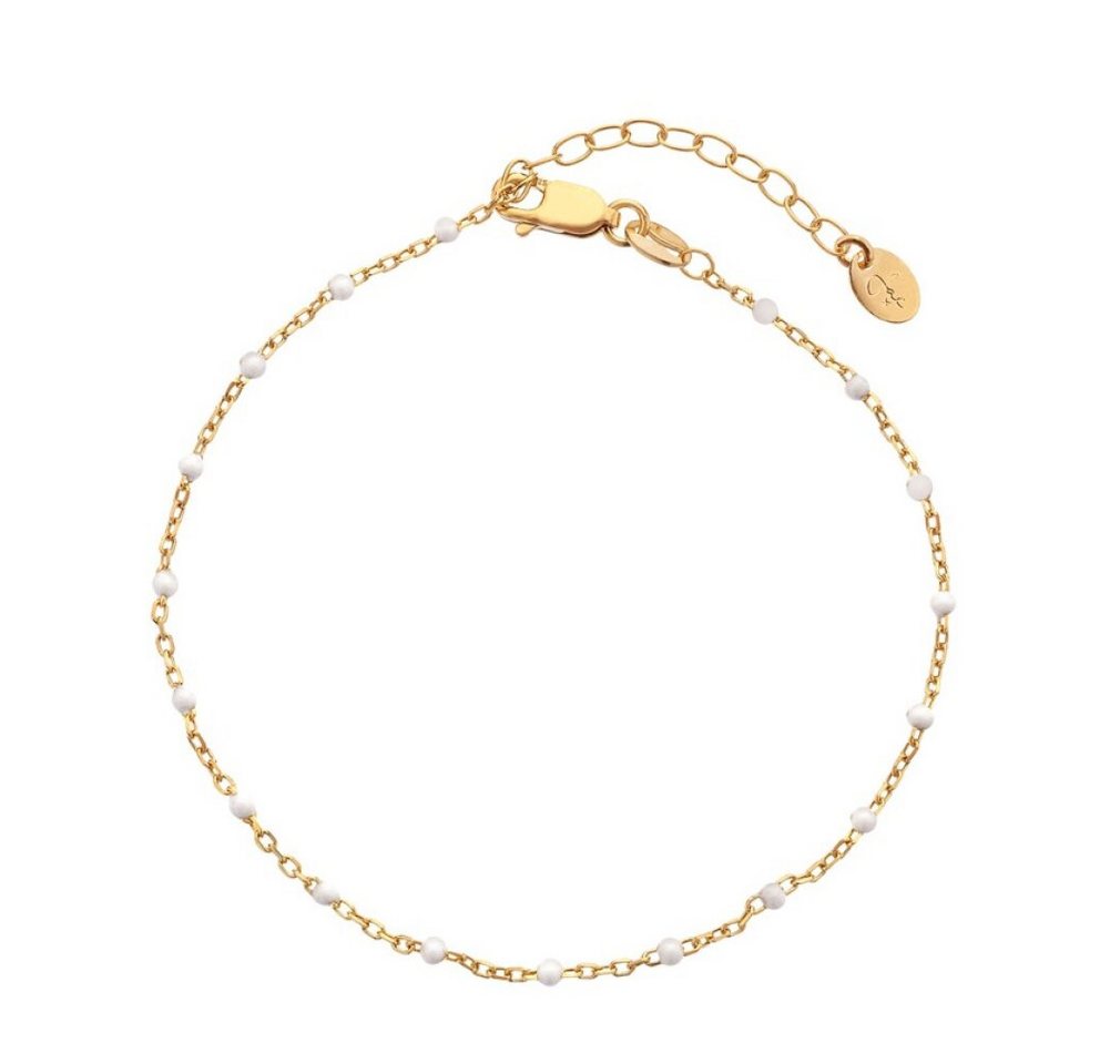 Diamond Armband Jac Jossa Embrace DL655 Feines vergoldetes Perlenarmband von Diamond