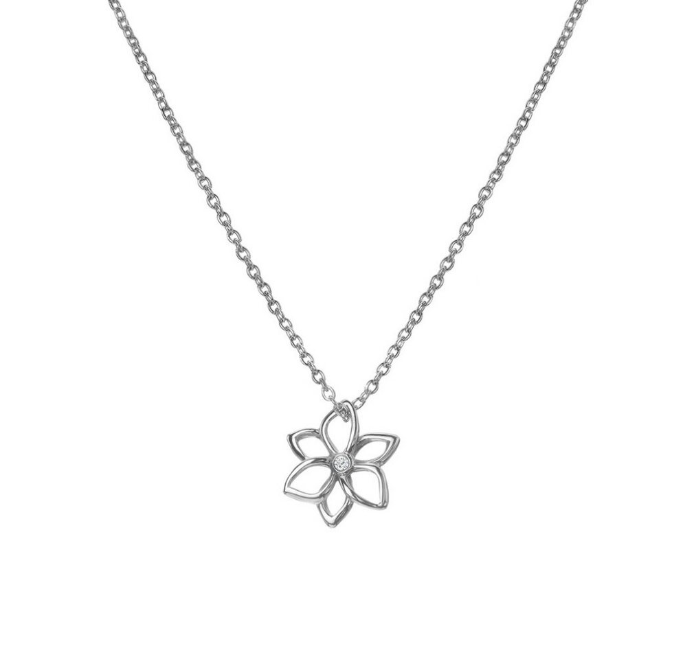 Diamond Kette mit Einhänger Fine Silver Necklace with Diamond Bouquet Diamond Amulets DP894 von Diamond