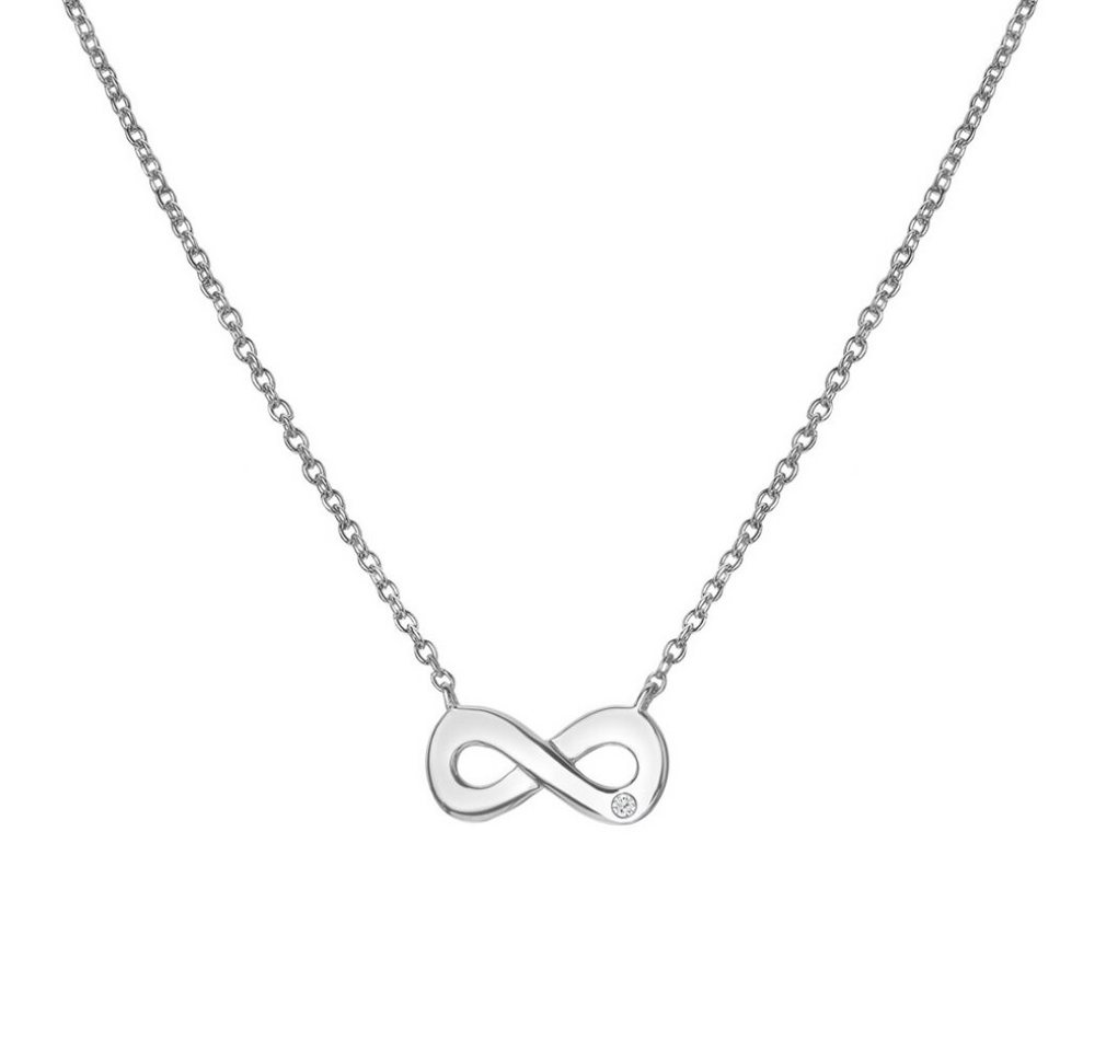 Diamond Kette mit Einhänger Silver Necklace with Diamond Infinity Diamond Amulets DP893 von Diamond