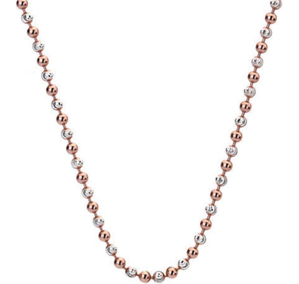 Diamond Kette mit Einhänger Silver chain Emozioni Silver and Rose Gold Bead 45 CH019 von Diamond
