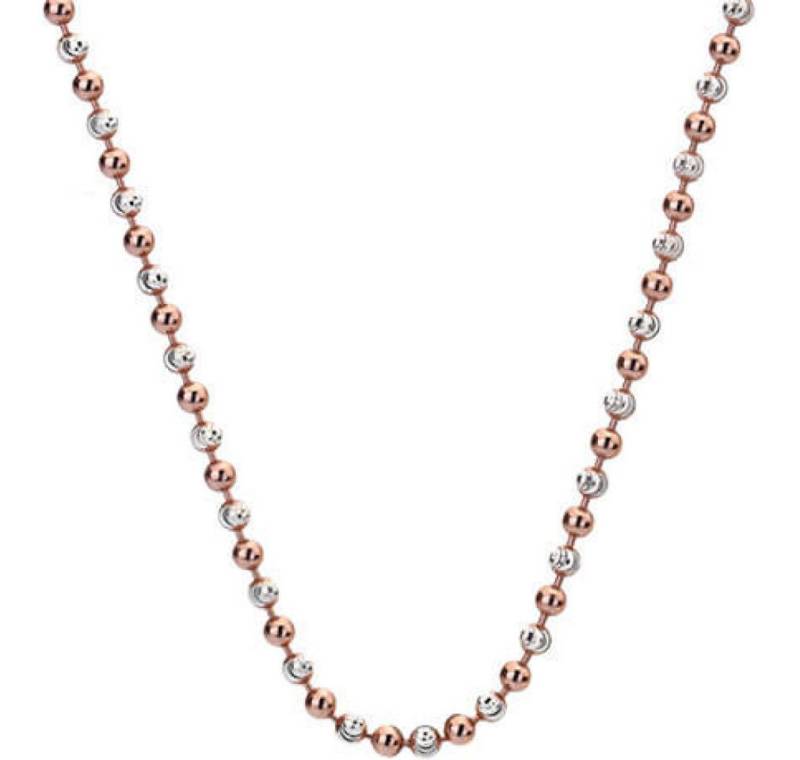 Diamond Kette mit Einhänger Silver chain Emozioni Silver and Rose Gold Bead 45 CH019 von Diamond