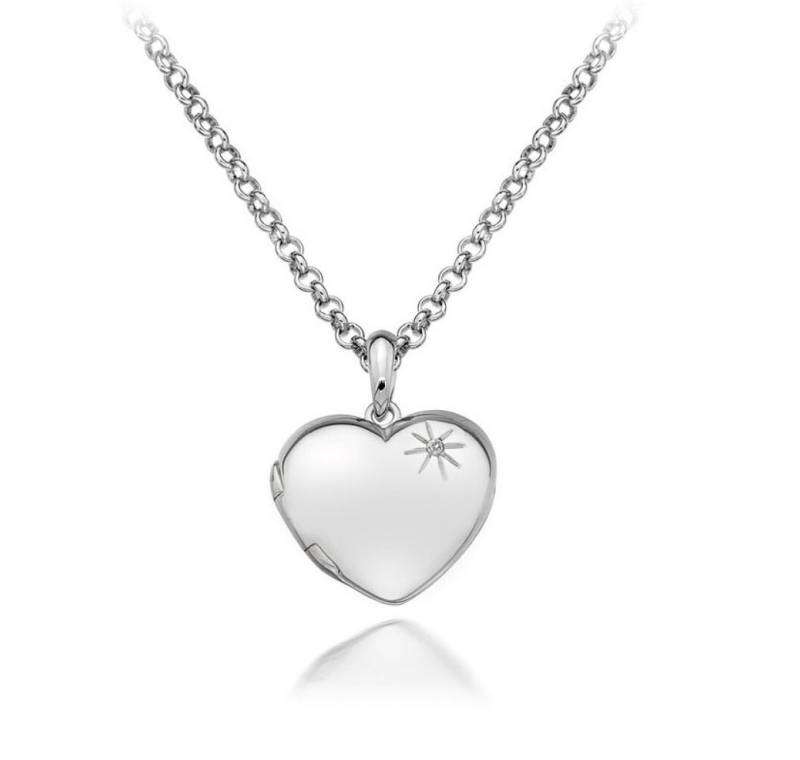 Diamond Kette mit Einhänger Silver necklace DP495 Memoirs Heart Locket von Diamond