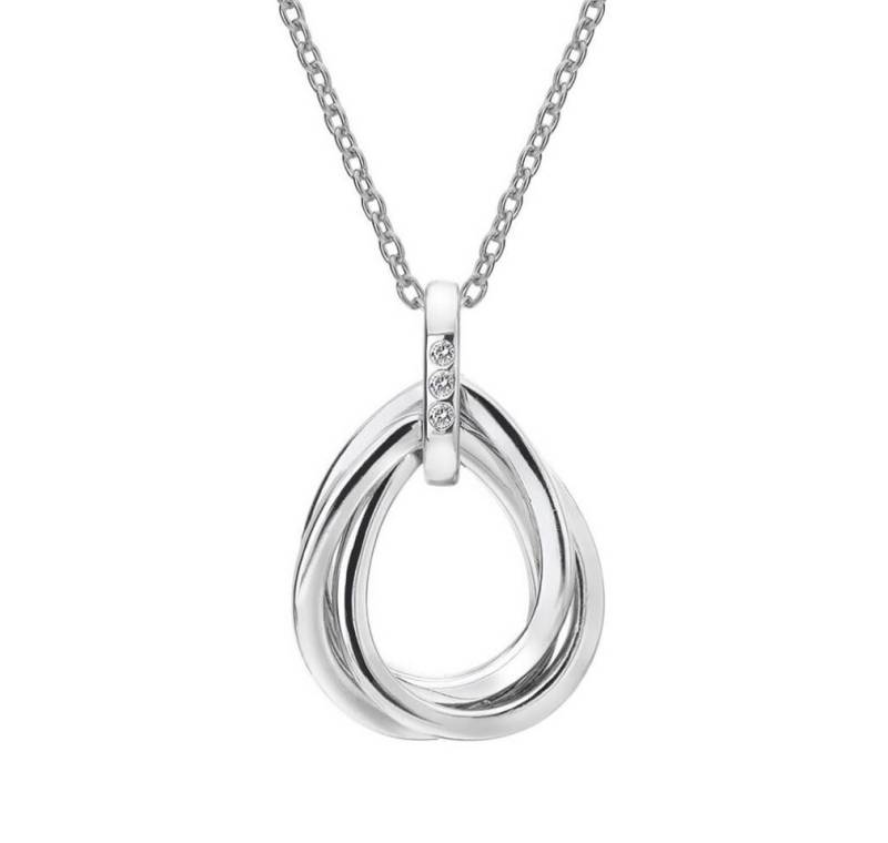 Diamond Kette mit Einhänger Silver necklace with diamonds Trio Teardrop DP779 (chain, pendant) von Diamond