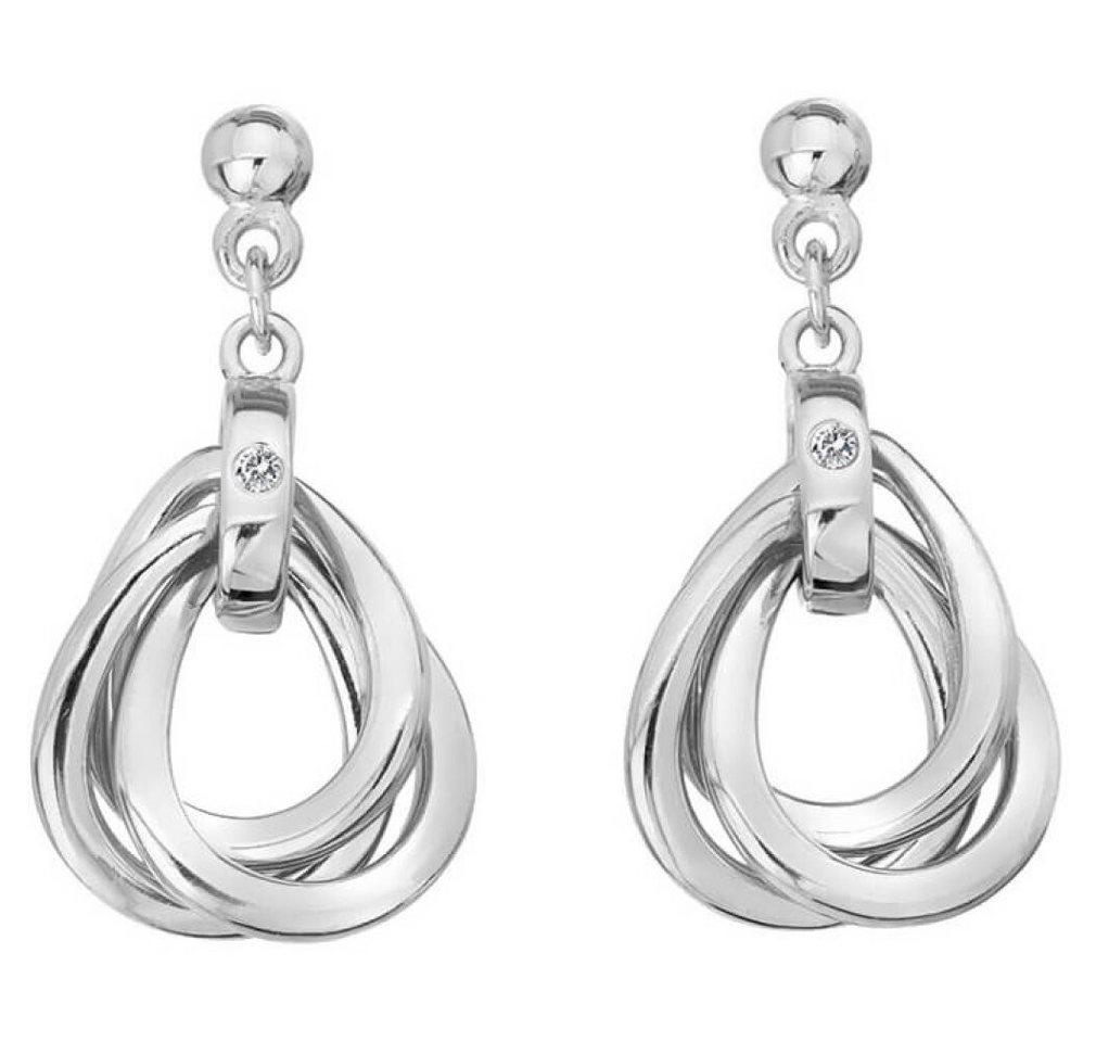 Diamond Ohrring-Set Amazing silver earrings with diamonds Trio DE644 von Diamond