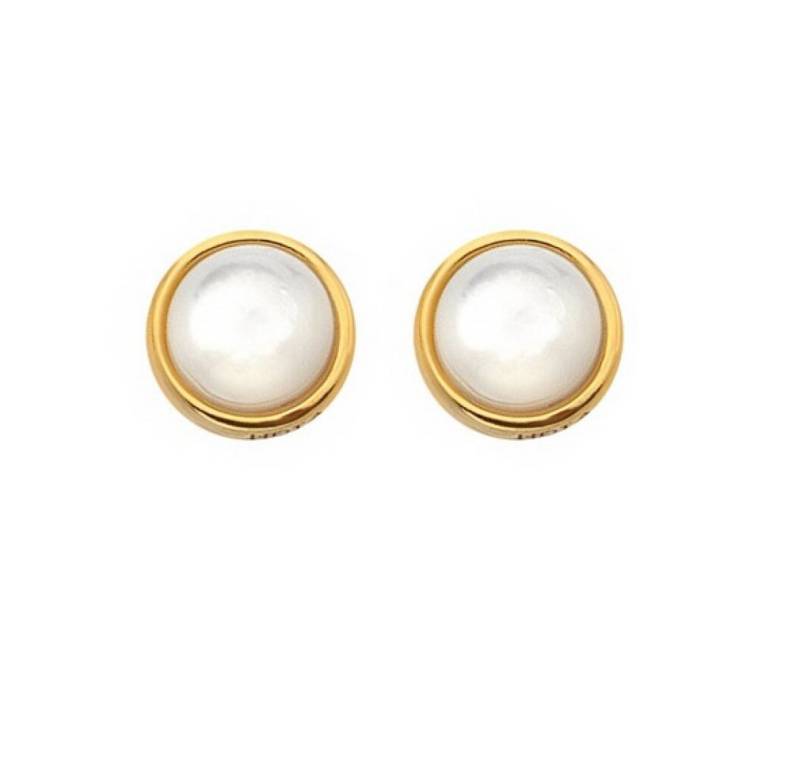 Diamond Ohrring-Set Jac Jossa Soul DE755 Vergoldete Diamant-Perlen-Ohrringe von Diamond