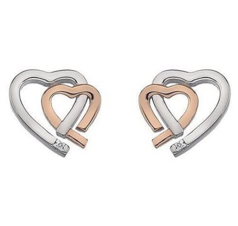 Diamond Ohrring-Set Ladies´ Bicolor Earrings Love DE532 von Diamond