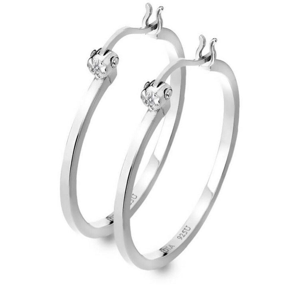 Diamond Ohrring-Set Silver earrings with Hoops DE625 diamonds von Diamond