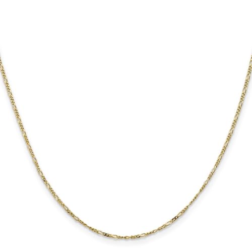 Diamond2Deal Figarokette 14CT Gelbgold 10mm bis 20mm 20 Zoll Unisex Erwachsene, Gold von Diamond2Deal