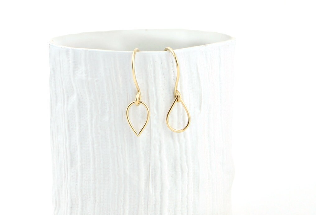 Gold Tropfen Ohrringe | Hängeohrringe Gold Tropfen Ohrringe | Hängeohrringe von DiamondFishJewellery