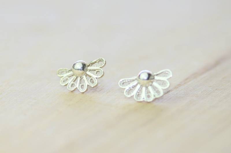 Spitze Ohrstecker | Silber Ohr Kletterer von DiamondFishJewellery