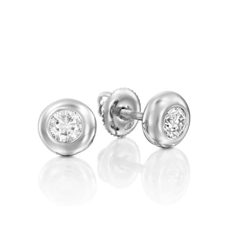Lünette Set Diamant Ohrringe 1, 40Ct, Frauen Ohrstecker, Gold Ohrringe, Geschenk Für Frauen, Verkauf von DiamondHouseUS