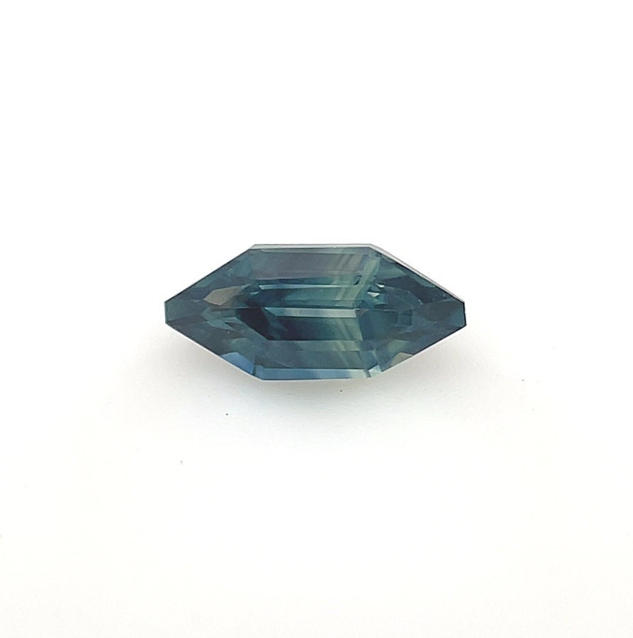 Aaaa 0, 53 Ct Lose Modifizierte Lozenge Form Teal-Parti Saphir Verlobungsring Edelstein von Diamondful