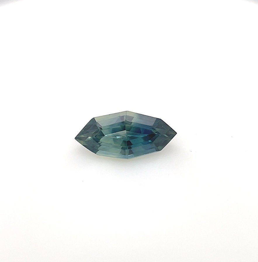 Aaaa 0, 56 Ct Lose Modifizierte Marquise Form Teal-Parti Saphir Verlobungsring Edelstein von Diamondful