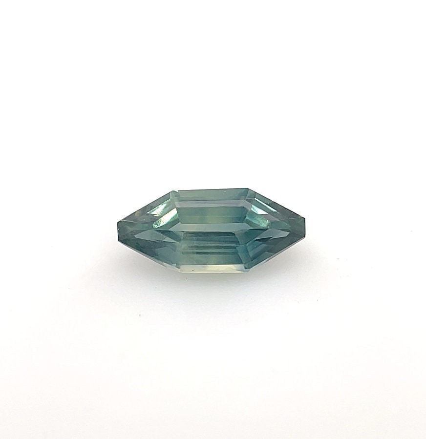 Aaaa 0, 60 Ct Lose Modifizierte Lozenge Form Teal-Parti Saphir Verlobungsring Edelstein von Diamondful